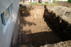 Excavation for Future Extension to Home